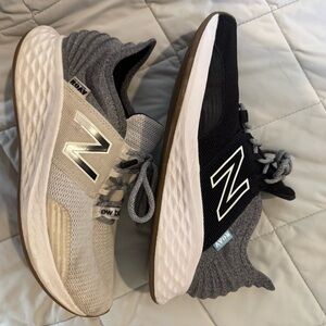 New Balance Black and Cream Athletic Shoes